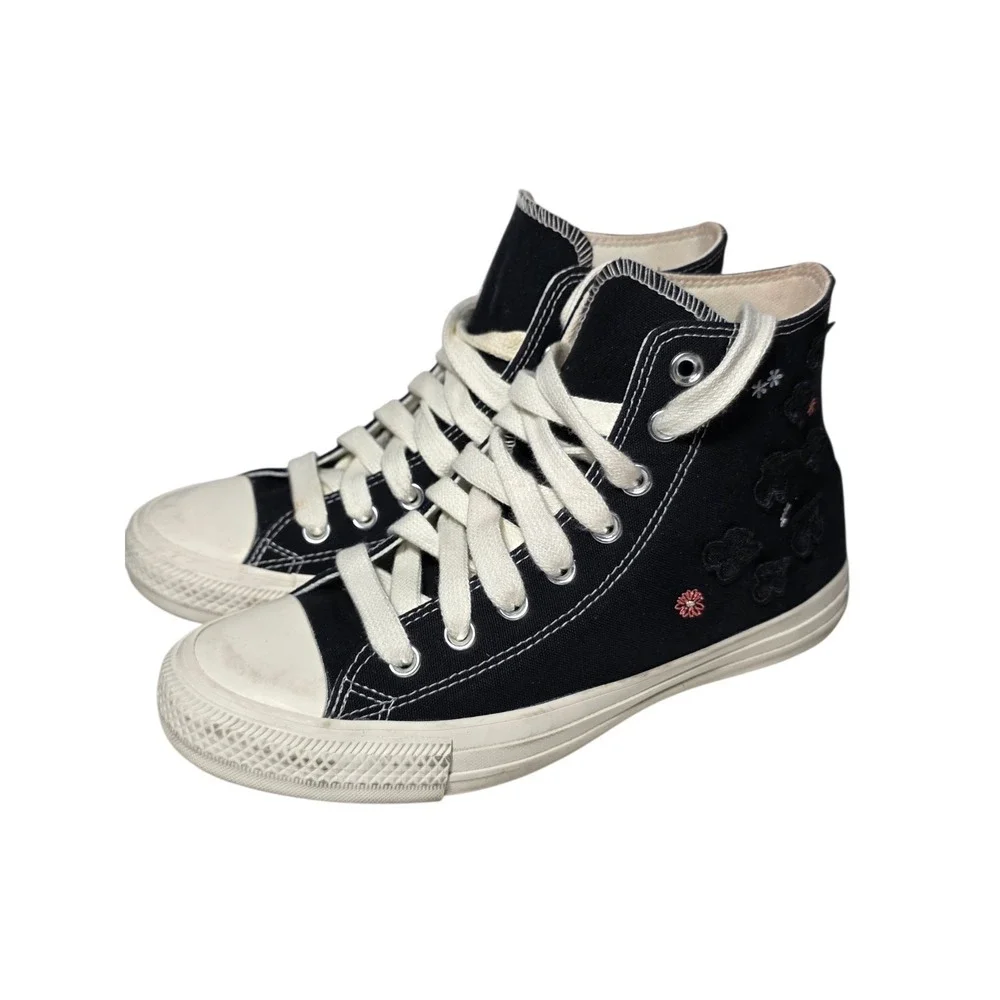 Converse Chuck Taylor All Star High Top Black Floral Women's 8.5 SB8